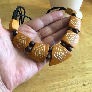 Ethnic Wood Necklace.
